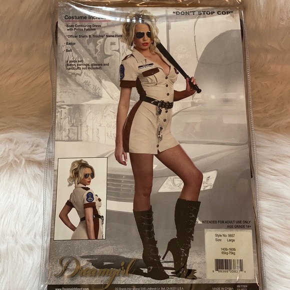 Dreamgirl Dresses & Skirts - Women’s Halloween Costume - Don't Stop Cop - Size: Large 140-160lbs - NWT
